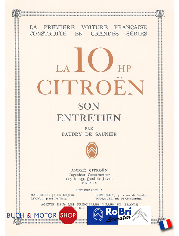 Citroën A Notice d\'emploi 1920 10HP